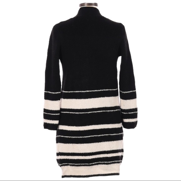 🌺 Style & Co Longline Stripe Colorblock Open Soft Wool Blend Cardigan Size M - Picture 2 of 11